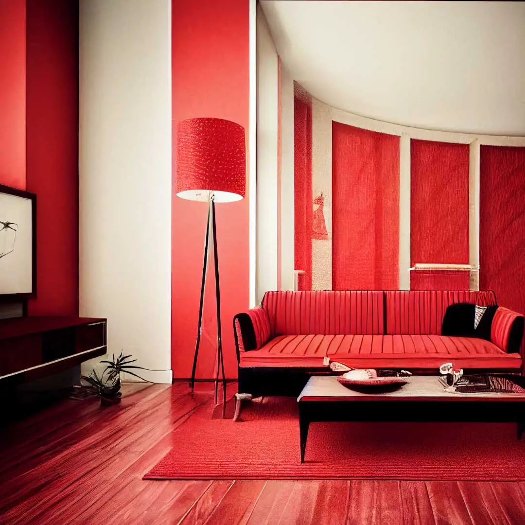 červený interiér