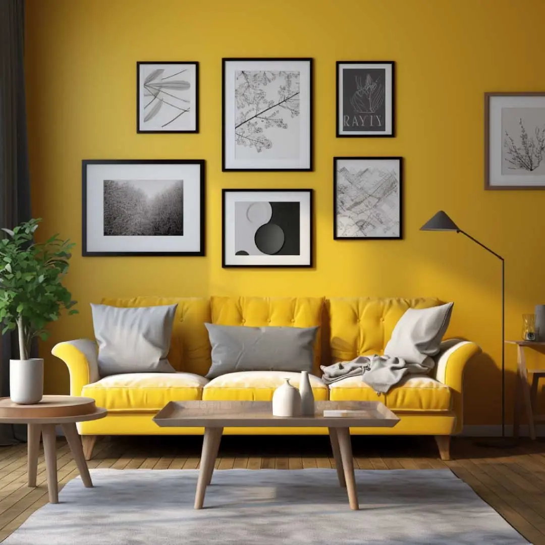 žltý interiér